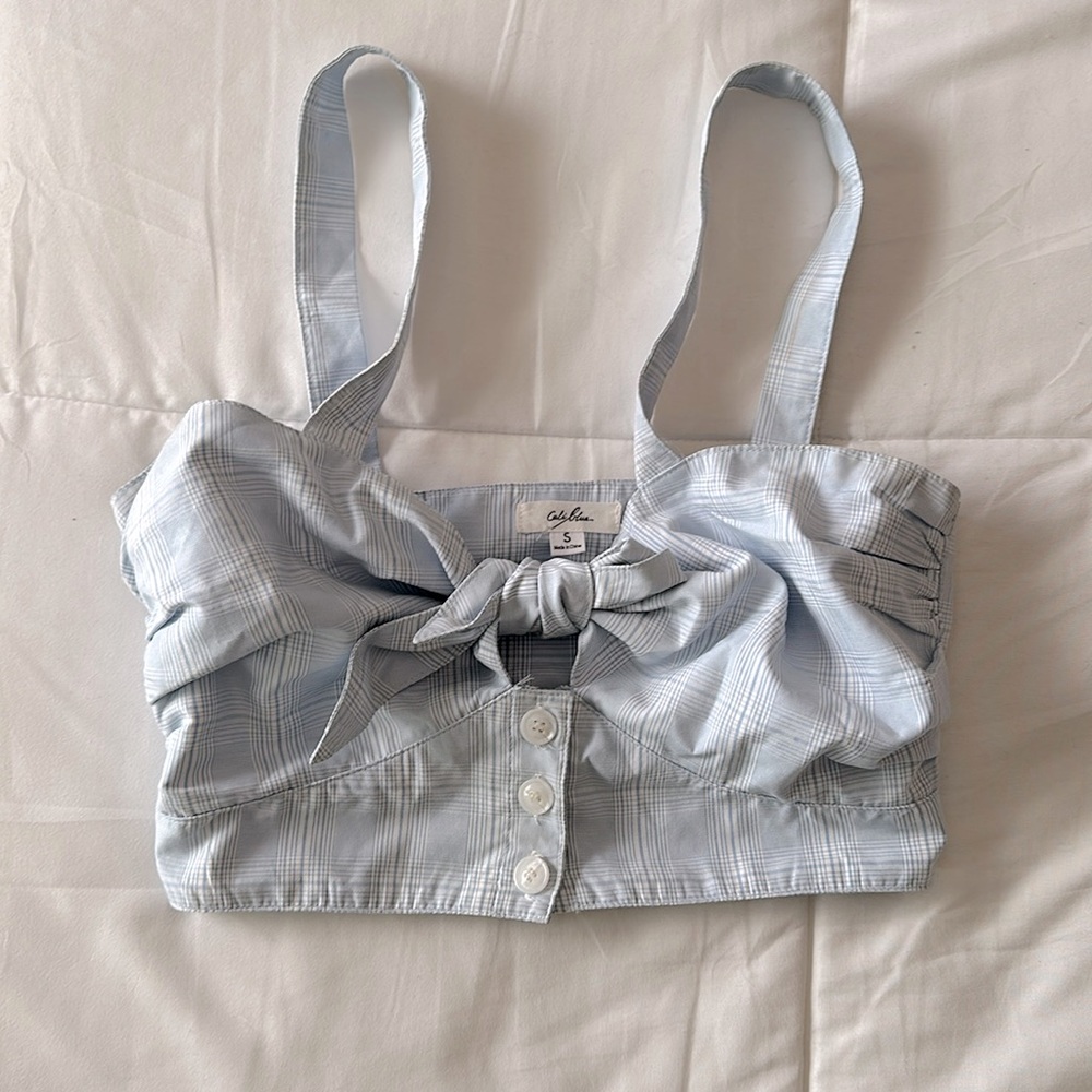 crop top by Cali Blue | size S | color baby blue